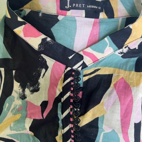 Pink and Green Bell Sleeve Resort Dress - Picture 13 of 16